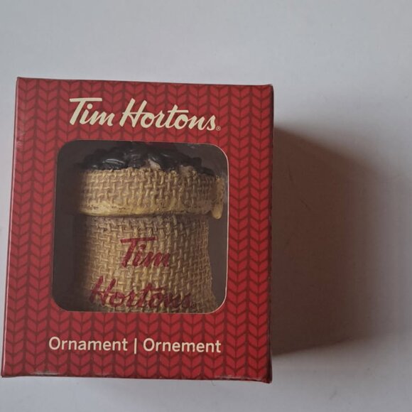Tim Hortons 2016 Christmas Ornament - Coffee Beans NEW never opened - Picture 1 of 4